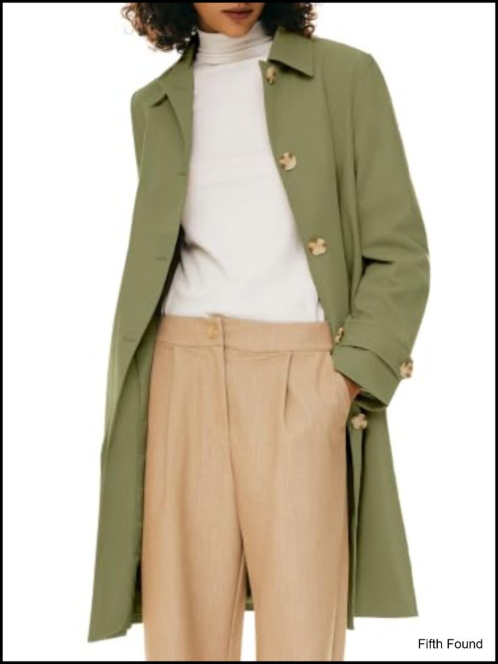 Orolay Single Breasted Trench Coat Mid-Long Classic Lapel
